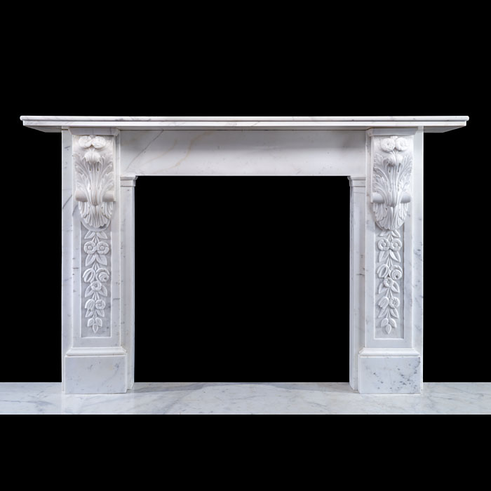 Victorian Acanthus Corbel Marble Fireplace 