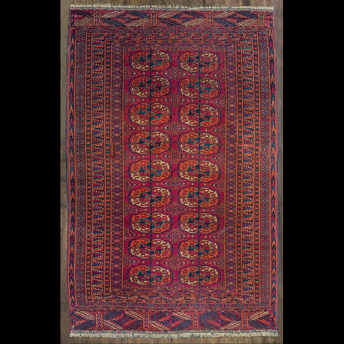 Handwoven Wool Bokhara Carpet 