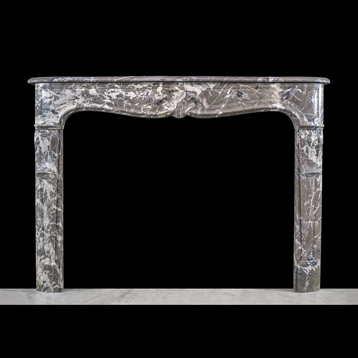 An elegant Louis XV Rococo Fireplace in Ardennes Marble 