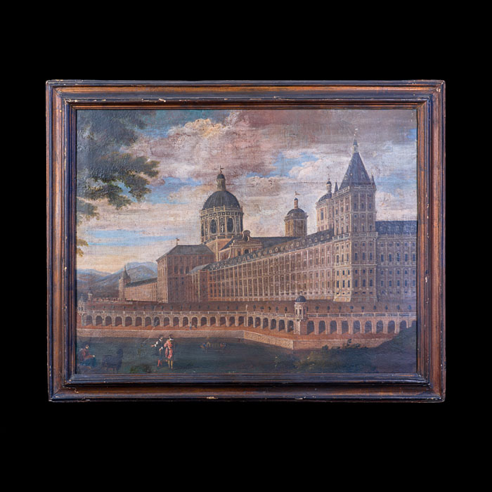 17th Century Spanish El Escorial Landscape Oil 