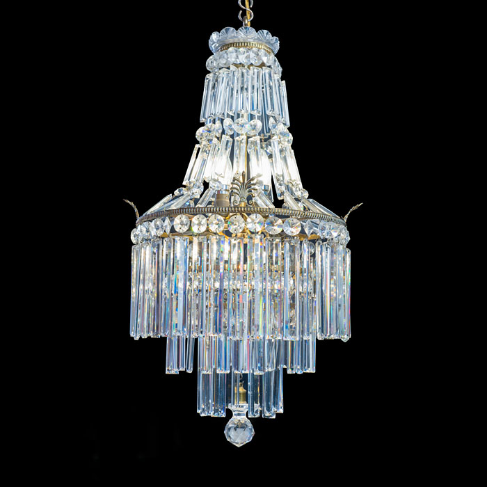 A large French Empire Style Crystal Chandelier 
