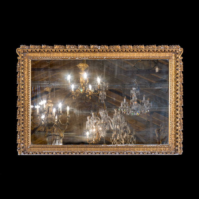 Early 18th Century Oak Leaf Landscape Overmantle Mirror 
