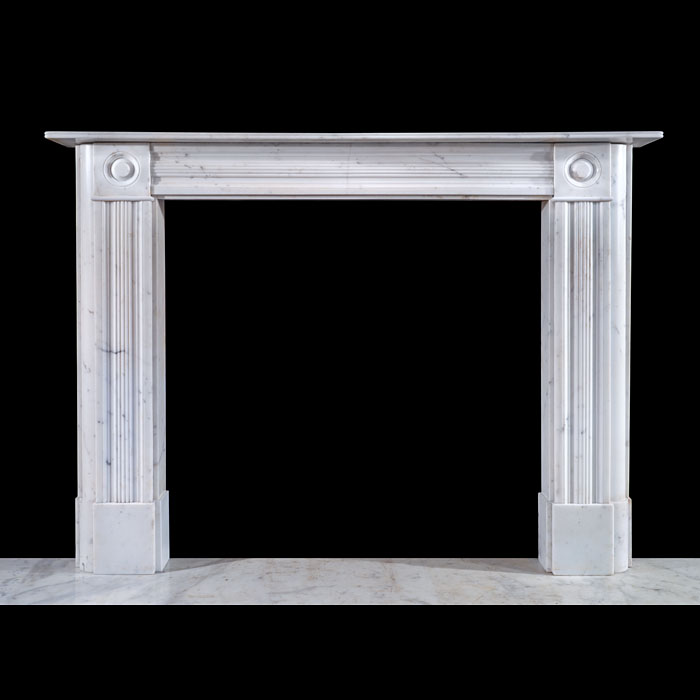 A Fine Regency Bullseye in White Statuary Marble 