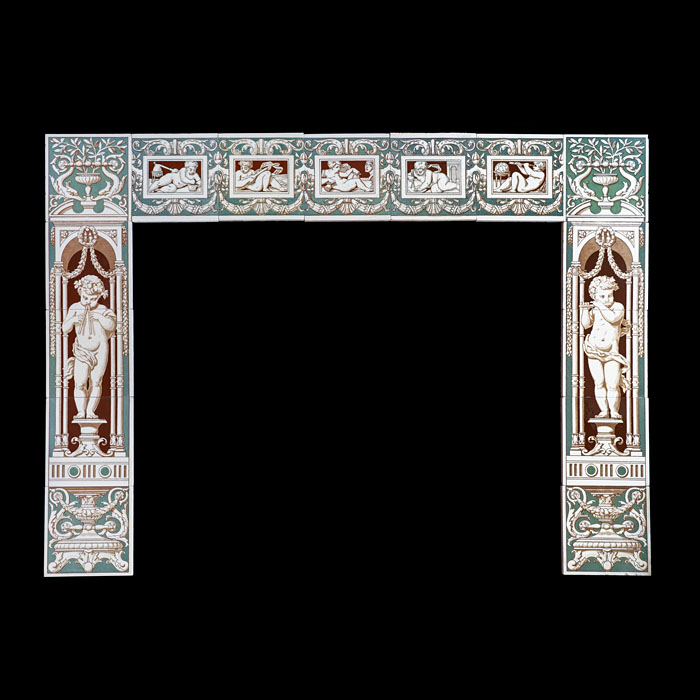An Exceptionally Rare Set of Minton Fireplace Tiles 