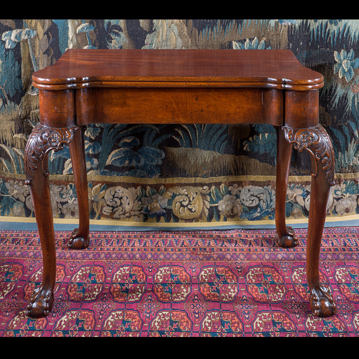 Fine Mahogany George II Foldover Card Table 