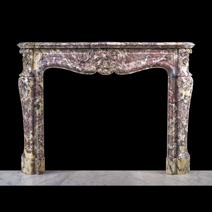 Fleur De Peche Rococo Louis XV Fireplace 