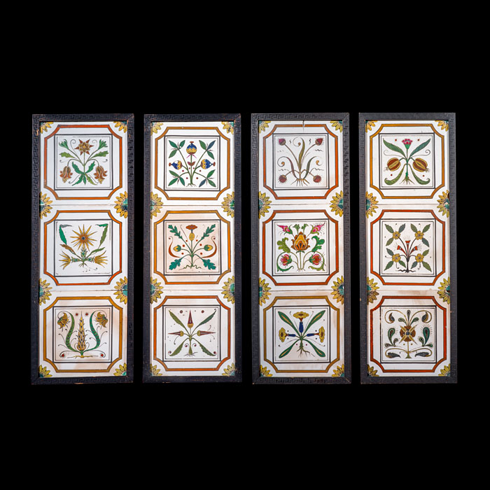 A Set of Twelve Hand Painted Minton Aesthetic Movement Tiles