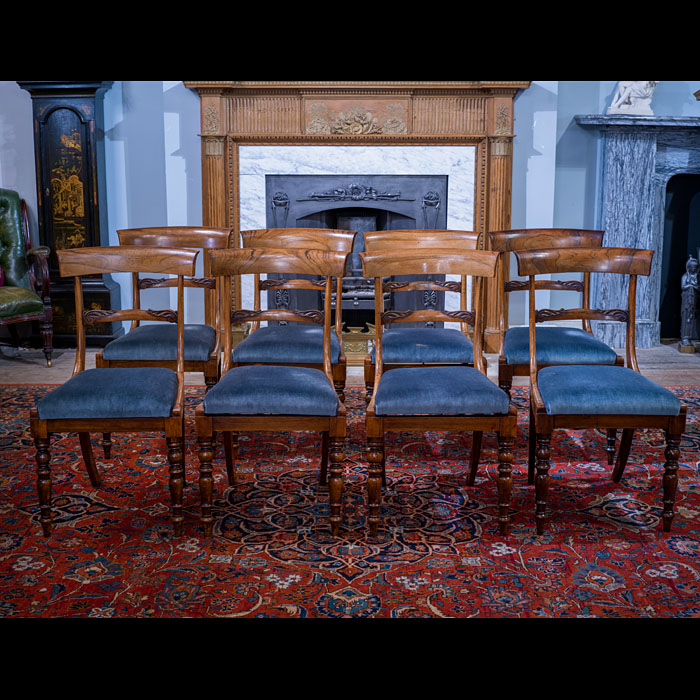 Set of Eight Rosewood William IV Dining Chairs 