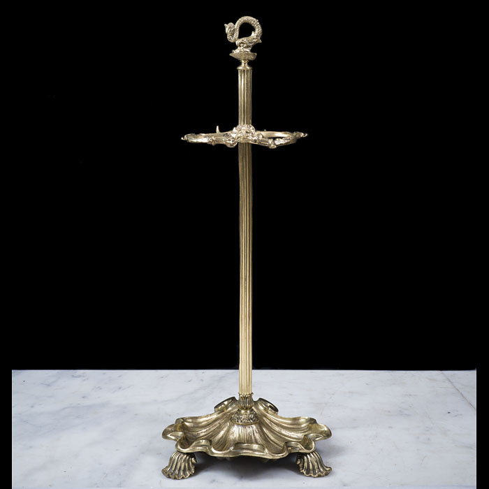 Wonderful Rococo Fire Tool Stand in Brass 