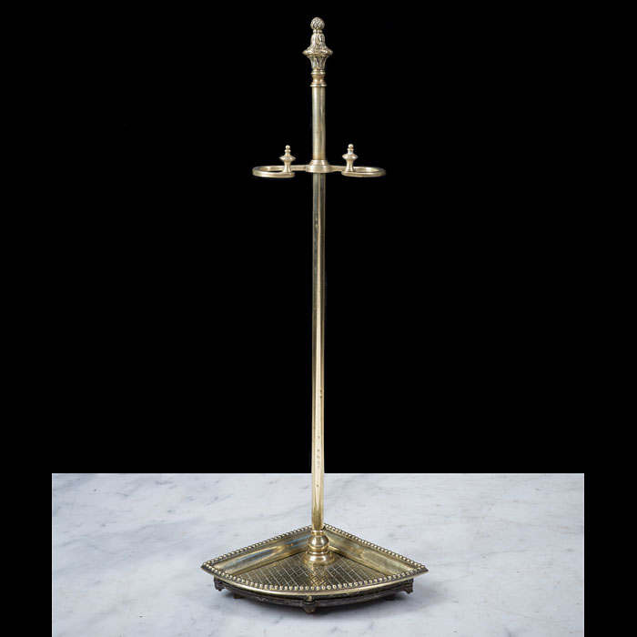 Antique Polished Brass Fire Tool Stand | Westland London