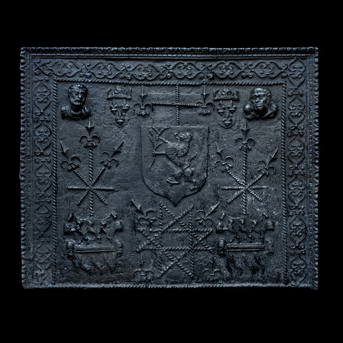 Large French Baroque Style Fire Back 