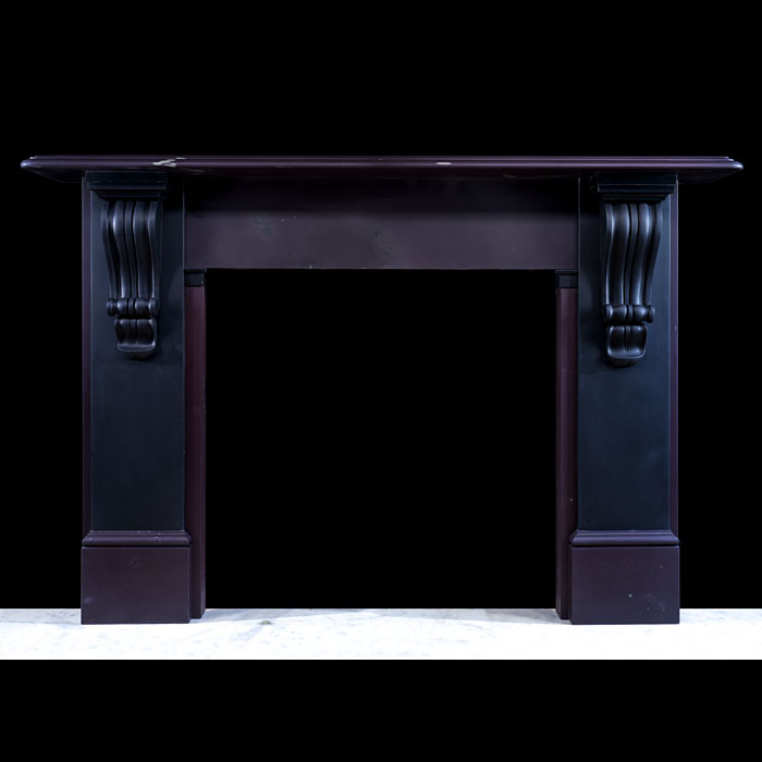 Antique Corbel Fireplace in Black and Heather Slate 