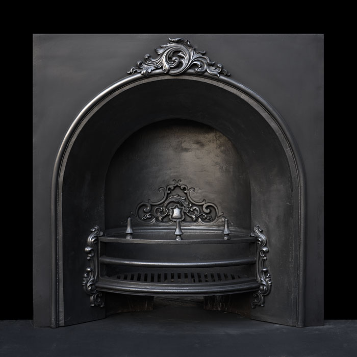Victorian Arched Rococo Register Grate 