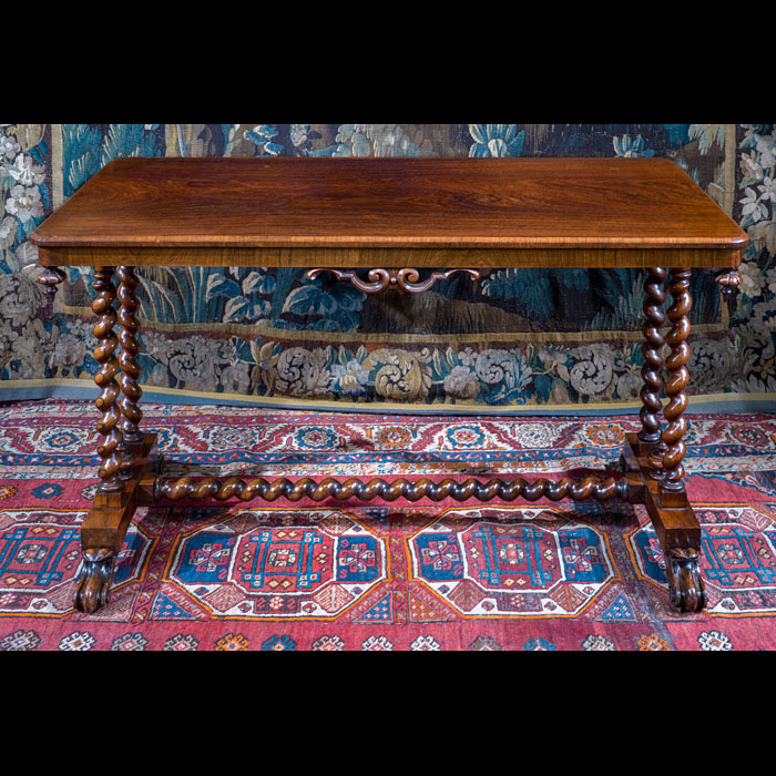 Victorian Centre Table with Barley Twist Detail in Rosewood 