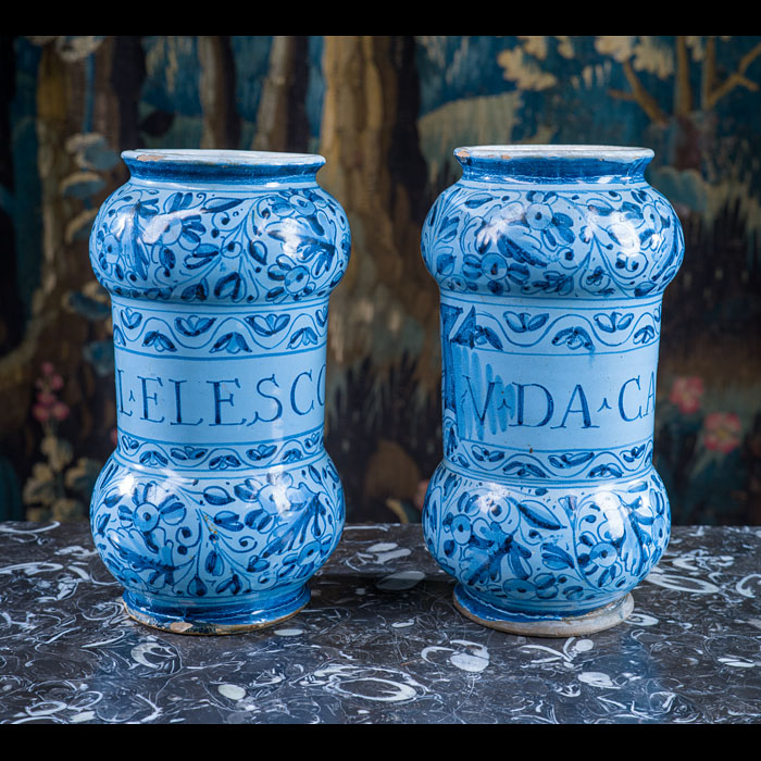 Pair of 17th Century Venetian Albarelli 