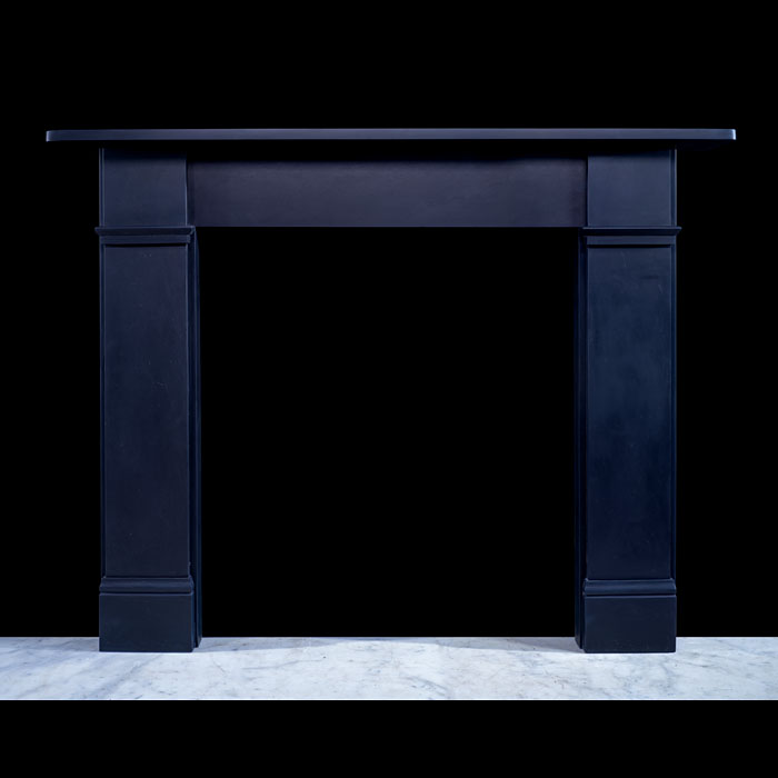 A Small but Stylish Mid Victorian Black Slate Fireplace