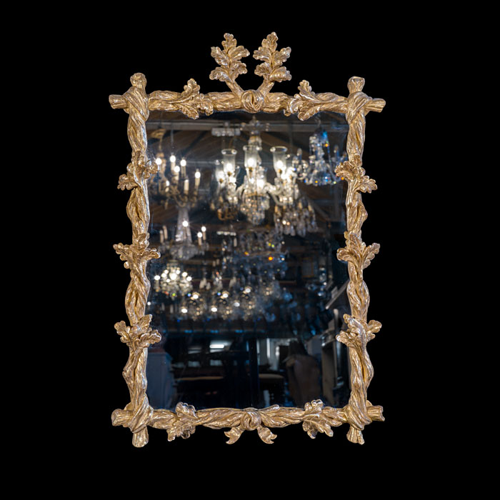 Small Giltwood Oak Leaf Wall Mirror 