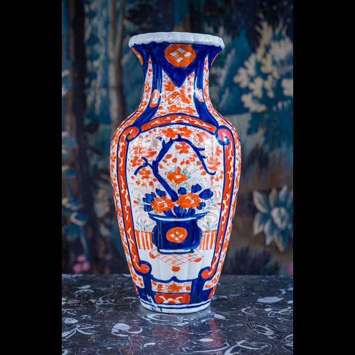 A Slender Hand-Painted Taisho Period Imari Vase