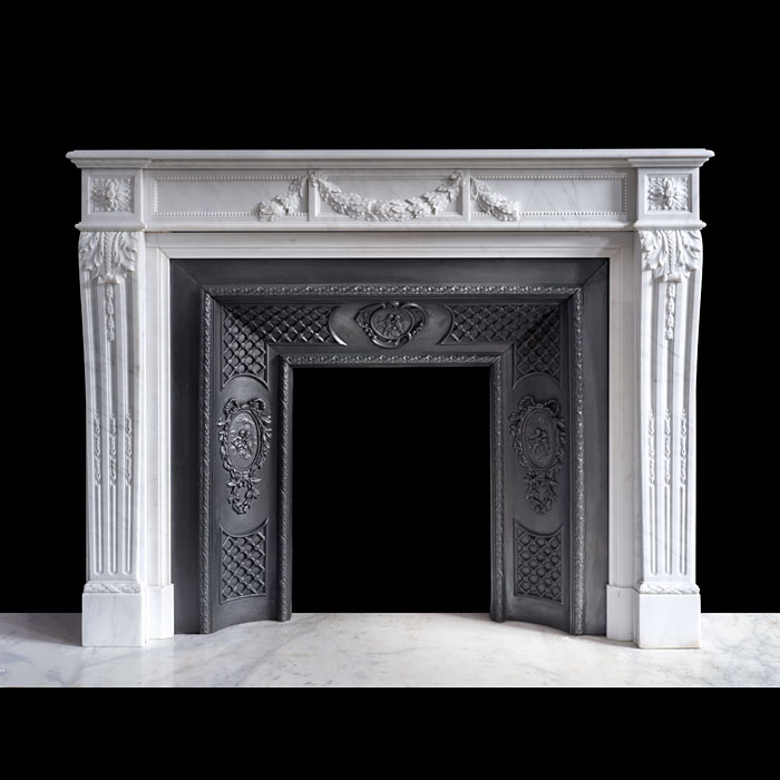Fine French Louis XVI Fireplace with Original Interior (Pair Available) 