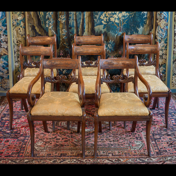 A Set of Eight Mahogany William IV Dining Chairs