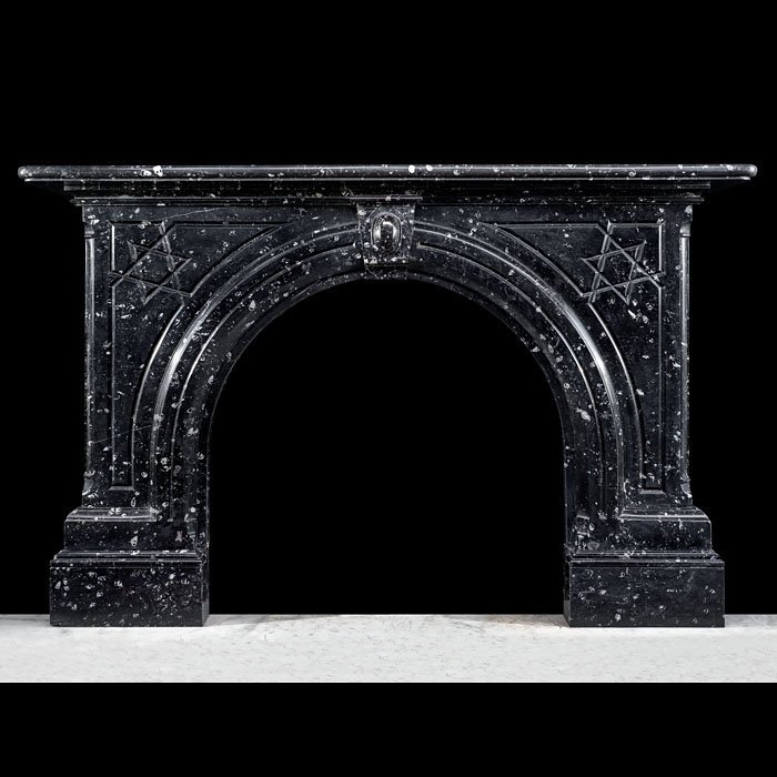 Large Kilkenny Marble Victorian Arched Fireplace 