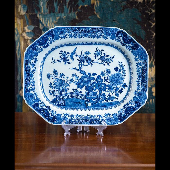 Antique Blue and White Qianlong Meat Plate | Westland London