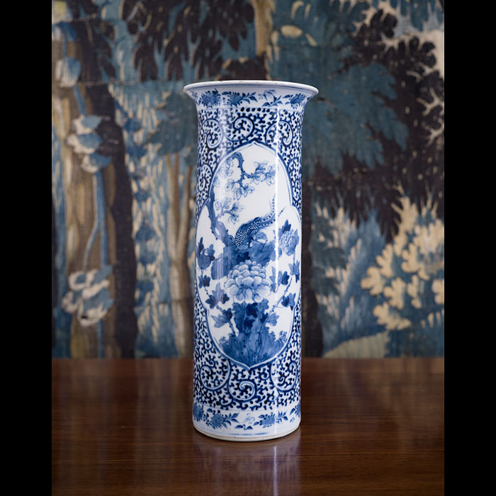 Blue and White Chinese Arrow Vase 