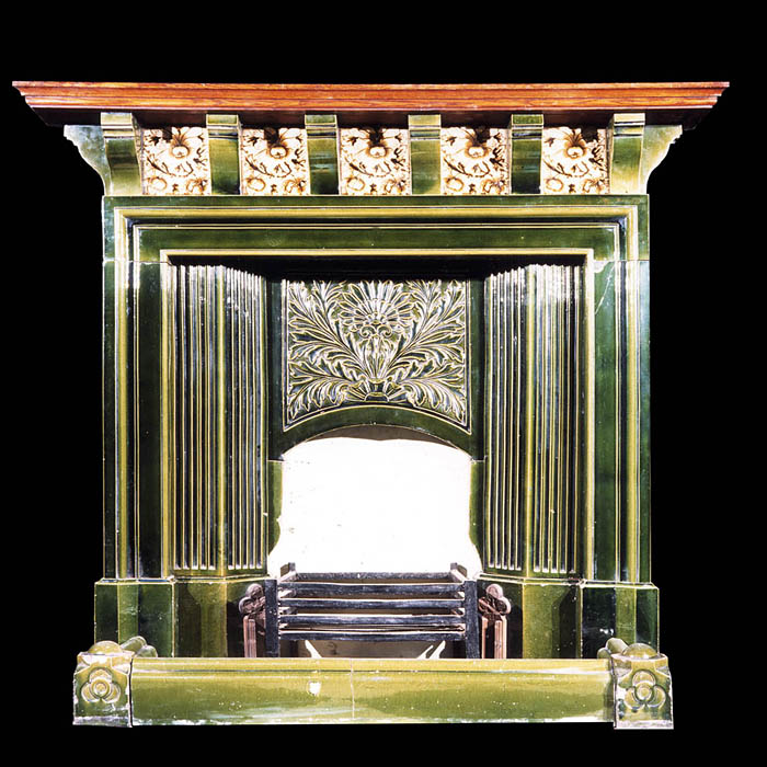 A Royal Doulton antique ceramic fireplace surround    