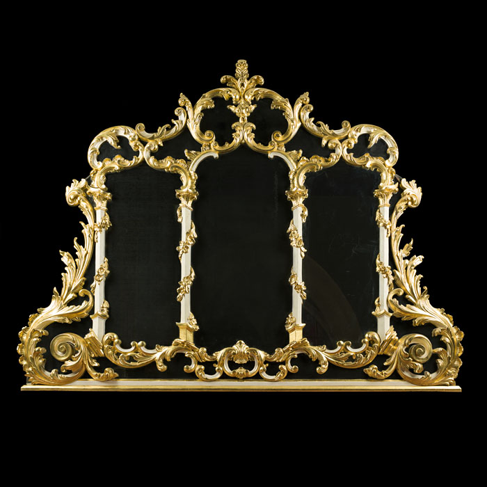 A Large Rococo Revival Overmantel Mirror