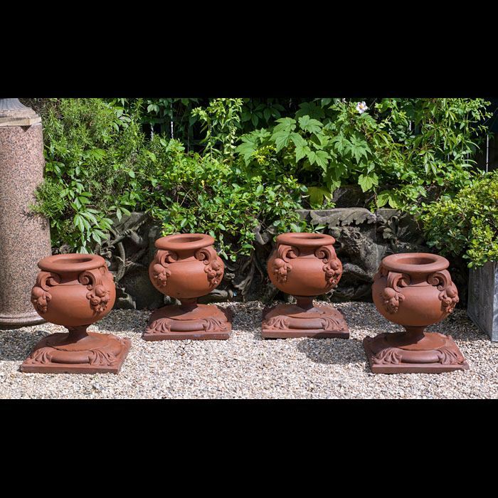 A Set Of Victorian Terracotta Urns
