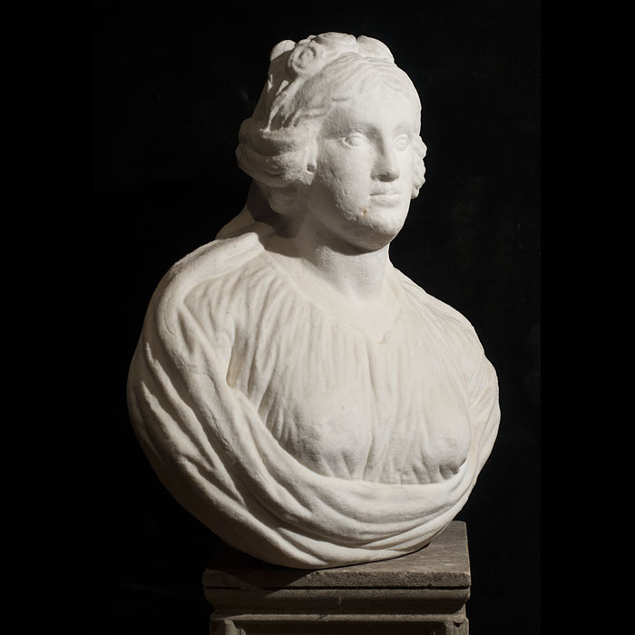 An 18th Century Marble Bust of a Gentlewoman