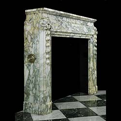 Antique Bolection de Versailles Louis XIV Marble Chimneypiece
