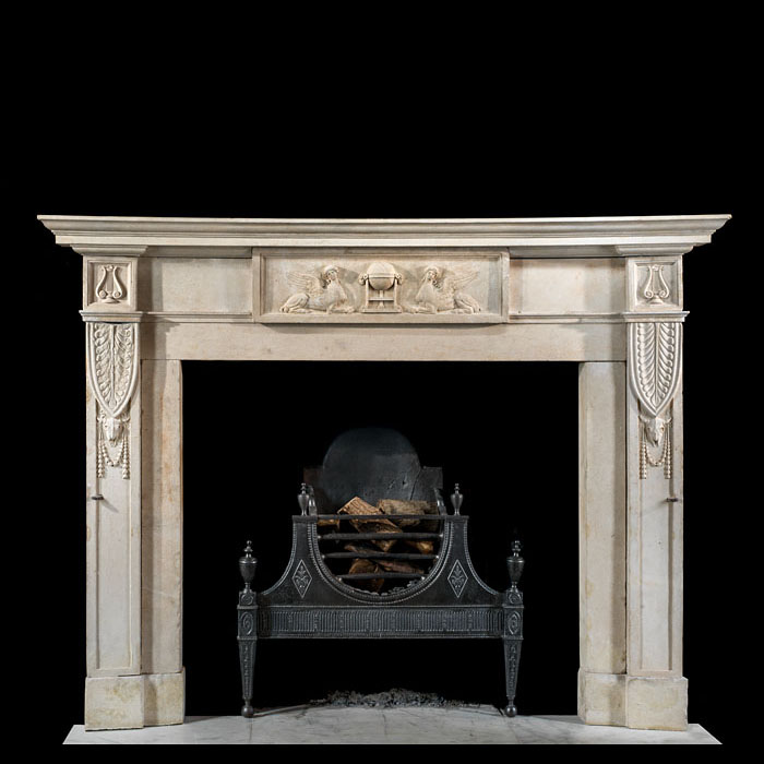 Rare Stone Chimneypiece by Robert Adam 