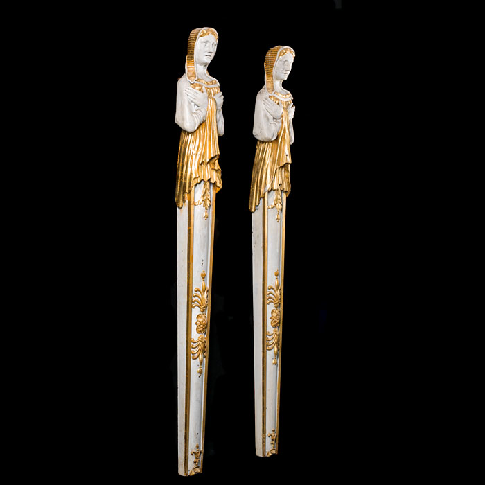 A Georgian pair of female term figures