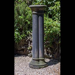 A Victorian Bronze Sundial on a Stone Plinth