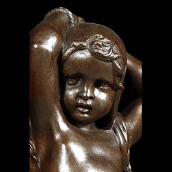 A Coalbrookdale Bronzed Iron 'Cosette' Figure