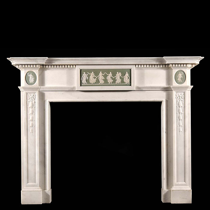 A 19th century Georgian style antique marble chimneypiece    