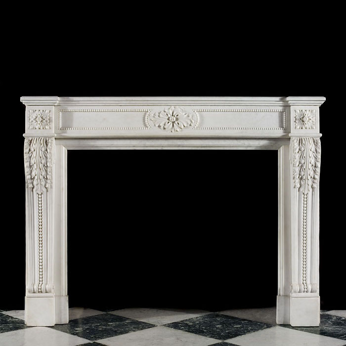 A Louis XVI Statuary Marble Chimneypiece