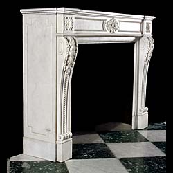 A Louis XVI Statuary Marble Chimneypiece