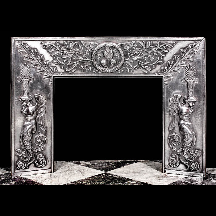 Burnished Iron Louis XVI Fireplace Insert     