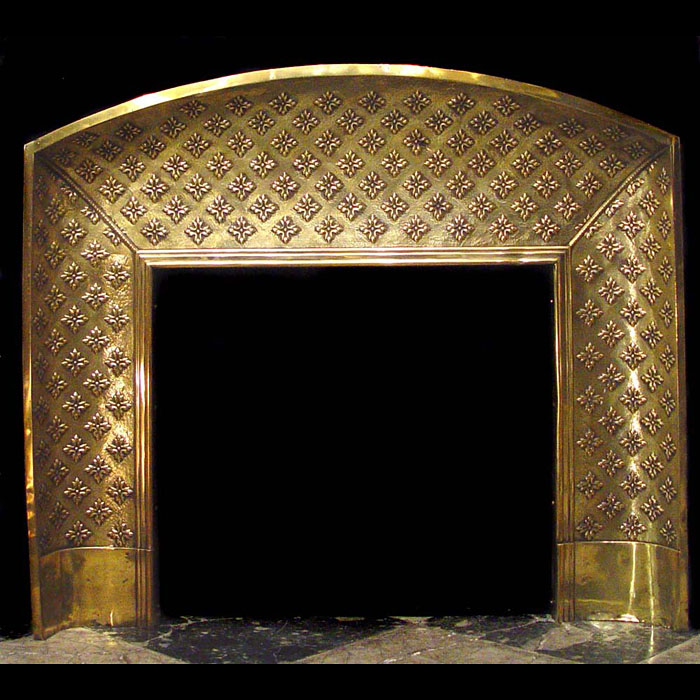 A Brass Louis XIV Style Fireplace Insert 