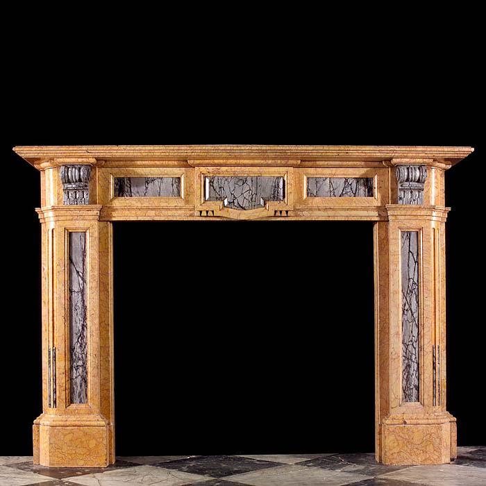 A Victorian antique marble fireplace surround 
