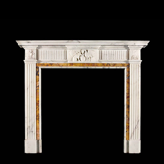 A George III Style Statuary Fireplace Mantel