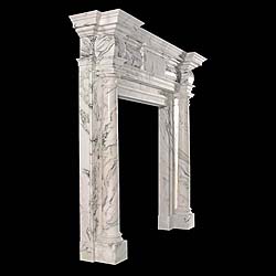 Pavonazza Marble Palladian Style Fireplace
