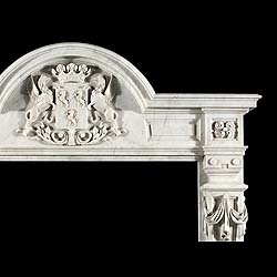  A small Carrara Marble Baroques chimneypiece   