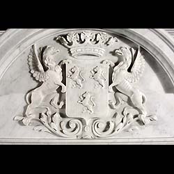  A small Carrara Marble Baroques chimneypiece   