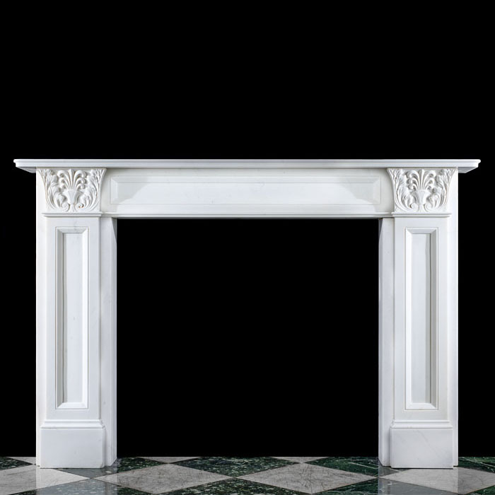 A Regency Greek Revival Style Marble Fireplace