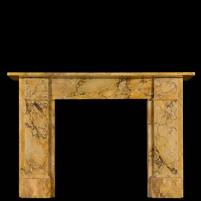  English Regency Giallo di Sienna Marble fireplace   surrund   