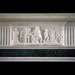 A Georgian style statuary marble fireplace surround    