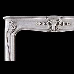  A Rococo Revival Carrara marble antique fireplace mantel